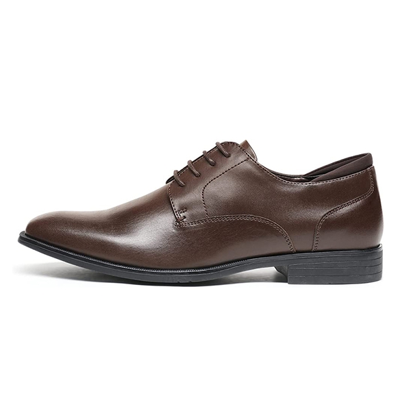 Men's Classic Plain Toe Oxford Shoes - DARK BROWN - 1